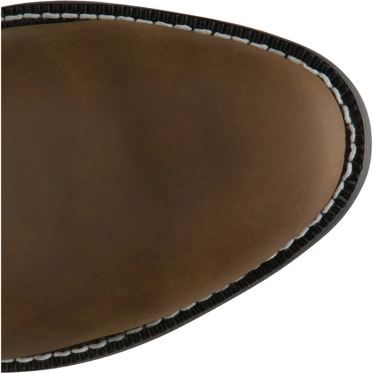 Justin Men's Temple 10" Roper Boot, Clay Brown – toe detail