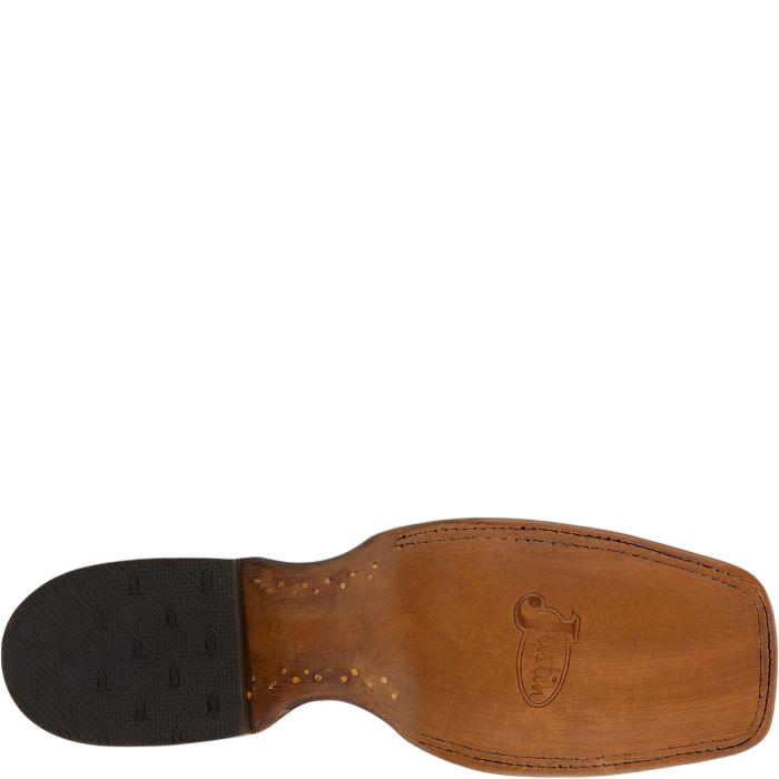 Justin Men's Pascoe Full Quill Ostrich Boot, Antique Saddle – sole