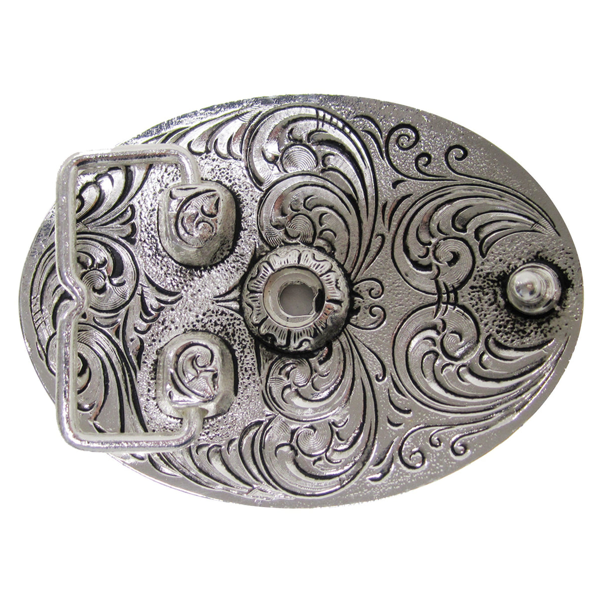 AndWest Kansas oval rope edge belt buckle with detailed rope design, crafted for Western-style belts and accessories.
