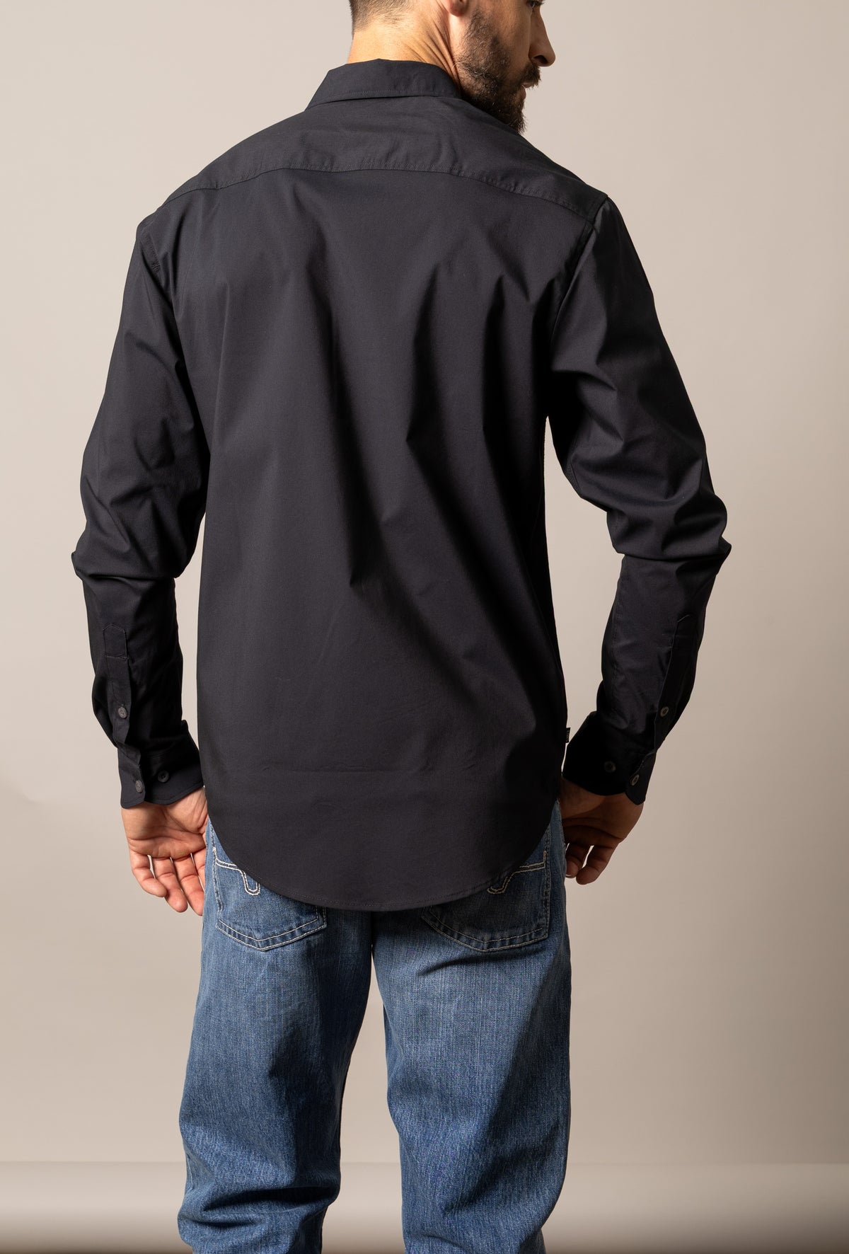 Men's Kimes Ranch Team Shirt in black, featuring a classic design, made from comfortable fabric, perfect for casual wear.