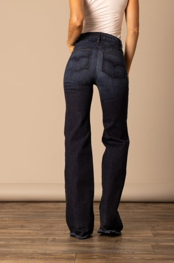 Kimes Ranch Women's Olivia Jeans, Dark Wash – back 3, on model
