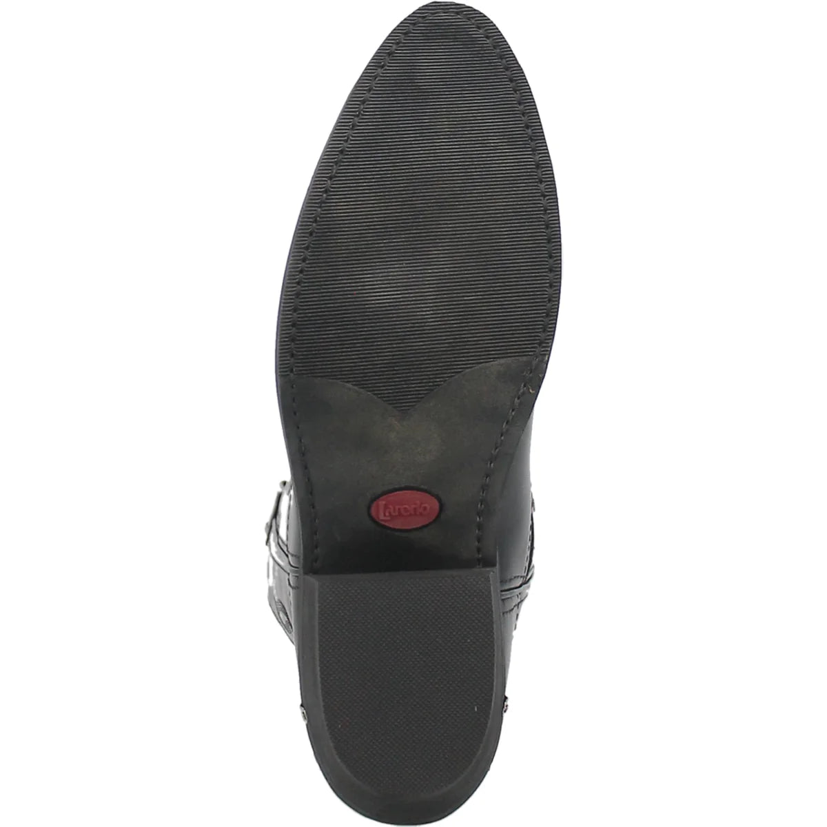 Black Laredo McComb men's boots with leather construction and classic western style, featuring detailed stitching and pull tabs.
