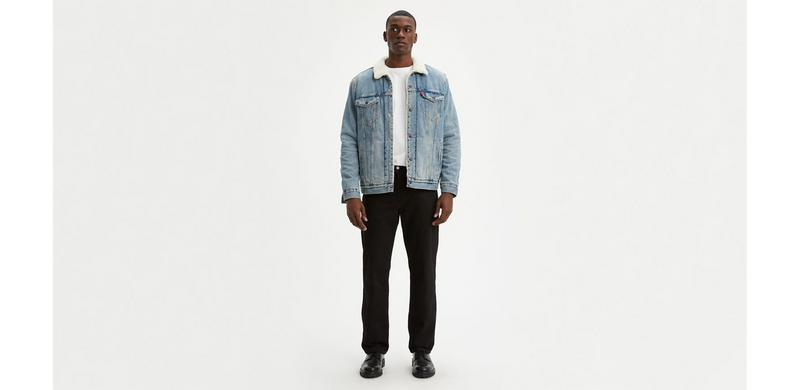 Black Levi's 550™ Relaxed Fit men's jeans showing classic five-pocket design and relaxed fit style.