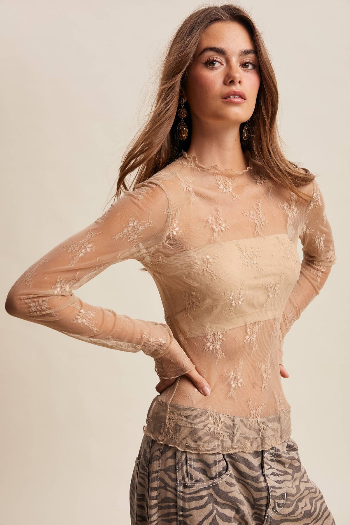 Listicle Womens Beige LT1354 - view 1