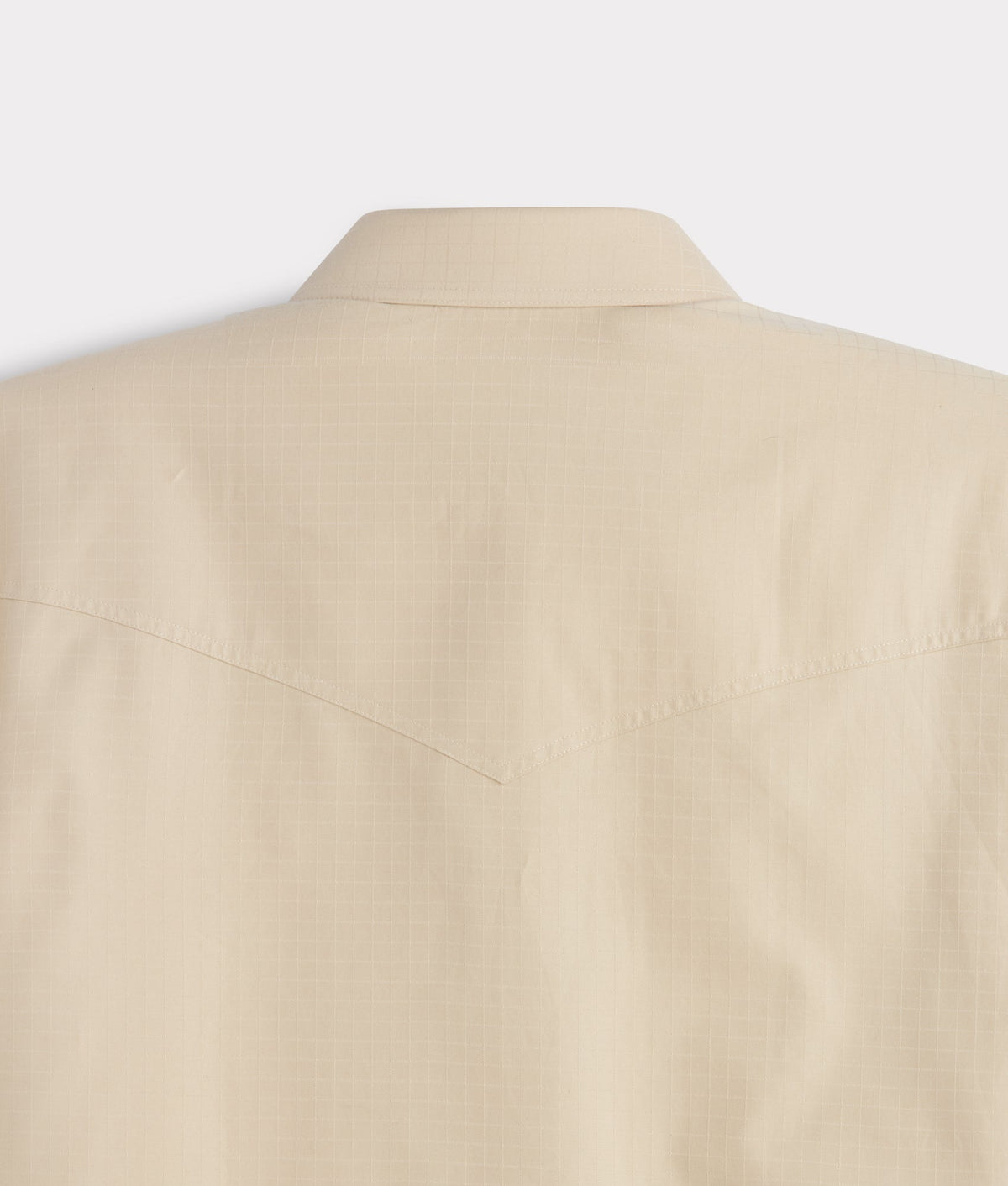 Tan Lucchese El Paso Square Dobby shirt with a classic button-up design, showcasing detailed fabric pattern and tailored fit.