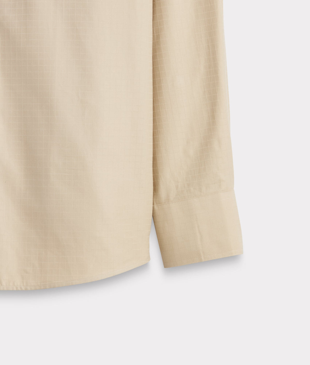 Tan Lucchese El Paso Square Dobby shirt with a button-up front and tailored fit, showcasing detailed fabric texture.