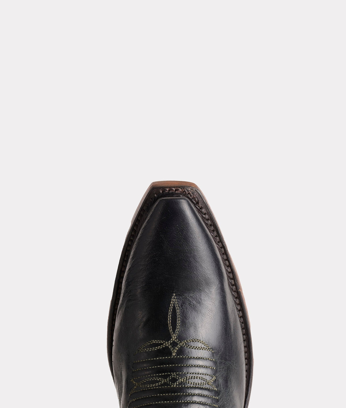 Black Lucchese Women's Savannah boots with pointed toes and Western styling, showcasing detailed leather craftsmanship.