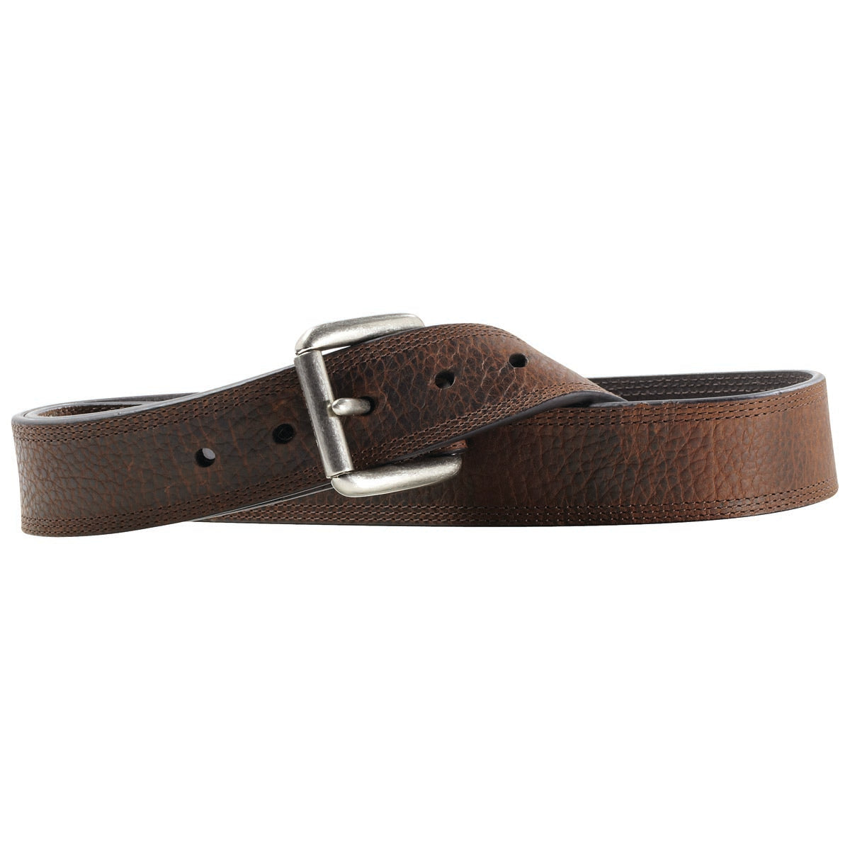 M&F Ariat men's Western work belt with leather strap and metal buckle, durable belt for work and casual wear.