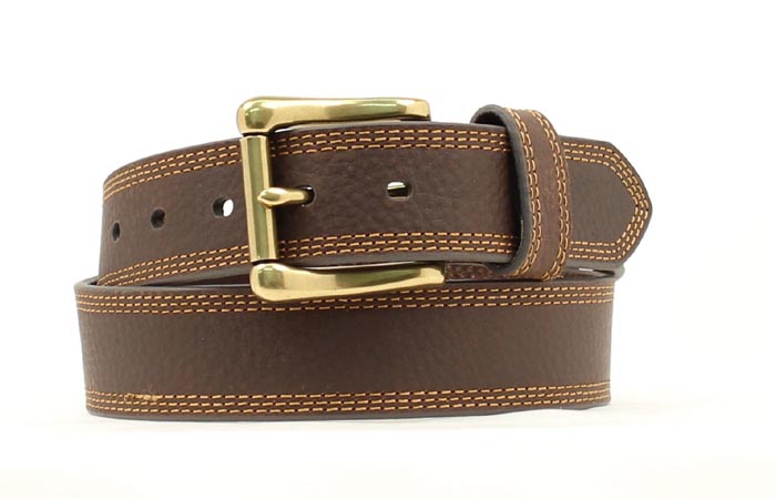 M&F Nocona HDX men's work belt in black leather with sturdy buckle, designed for durability and everyday wear.