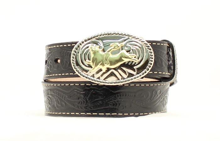 Child's western belt by M&F Nocona with leather strap and western-style buckle, perfect for kids' western outfits.