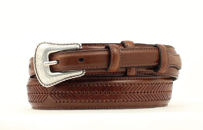 Nocona Top Hand Ranger belt by M&F, featuring leather craftsmanship and Western-style design with detailed tooling.
