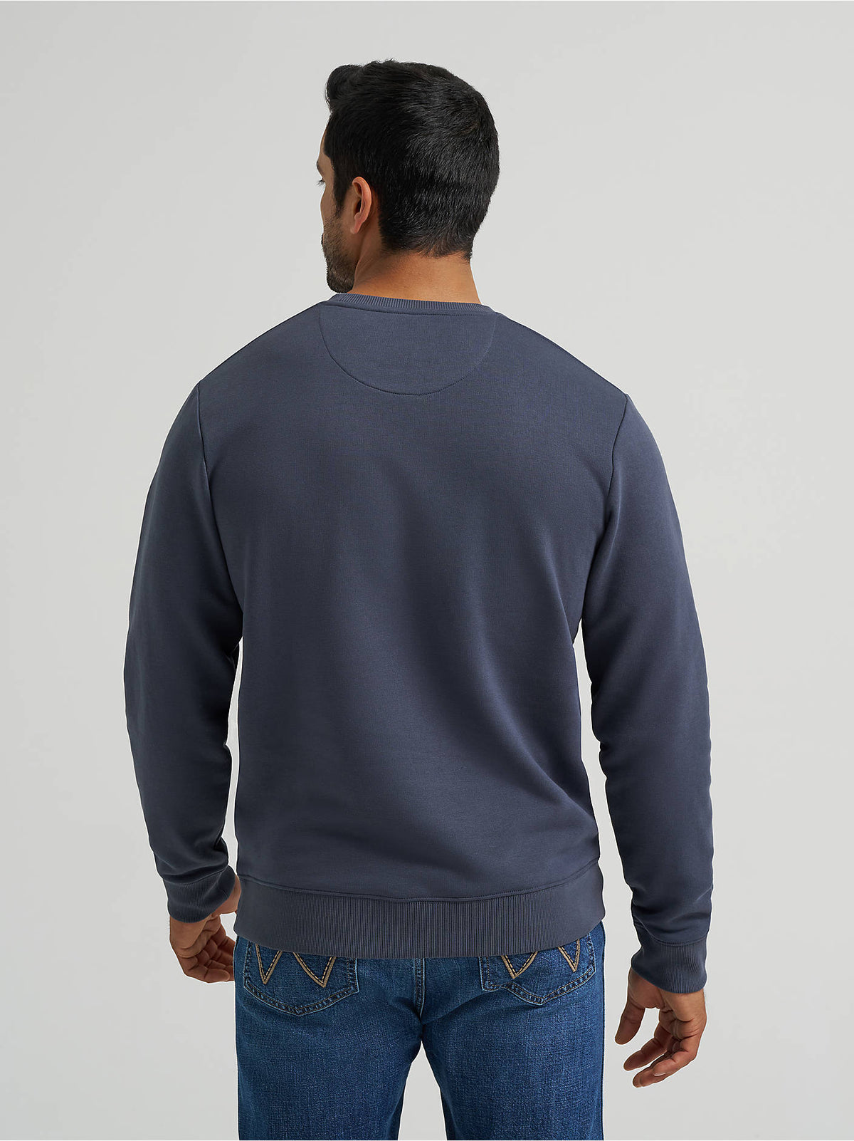Wrangler Men's Bucking Rider Graphic Fleece Sweatshirt, Ombre Blue – back