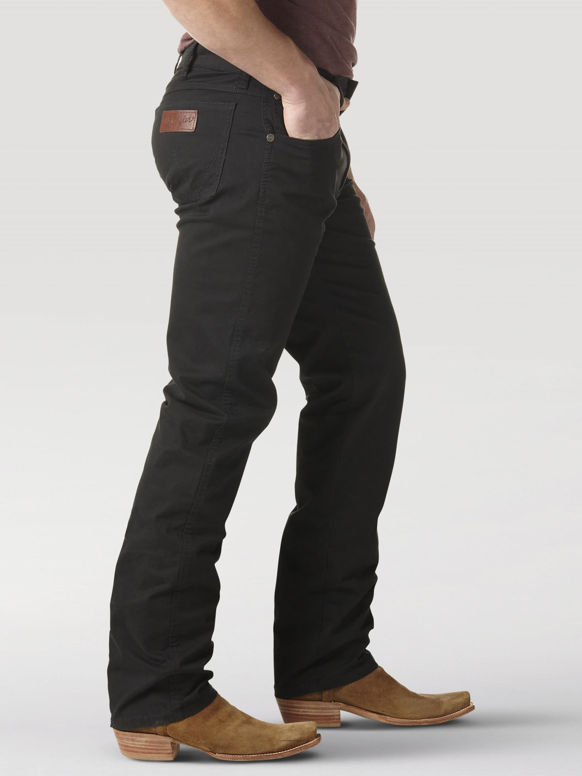 Wrangler Men's Retro Slim Fit Straight Leg Pant, Black – side