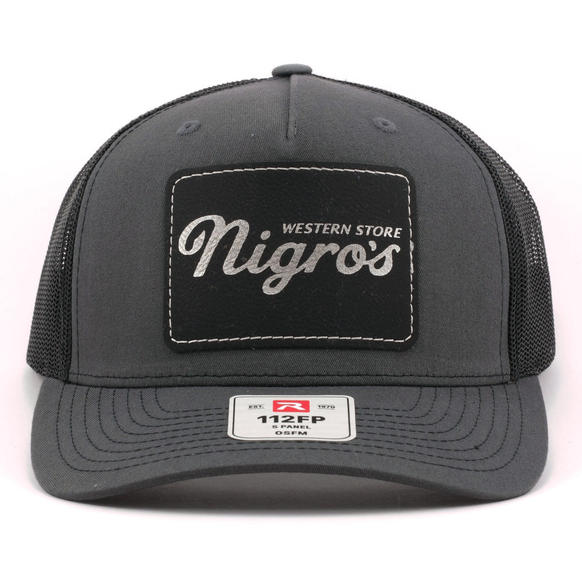 Nigro's Western Store Unisex Charcoal Black Curved Bill NWS-LP - view 1