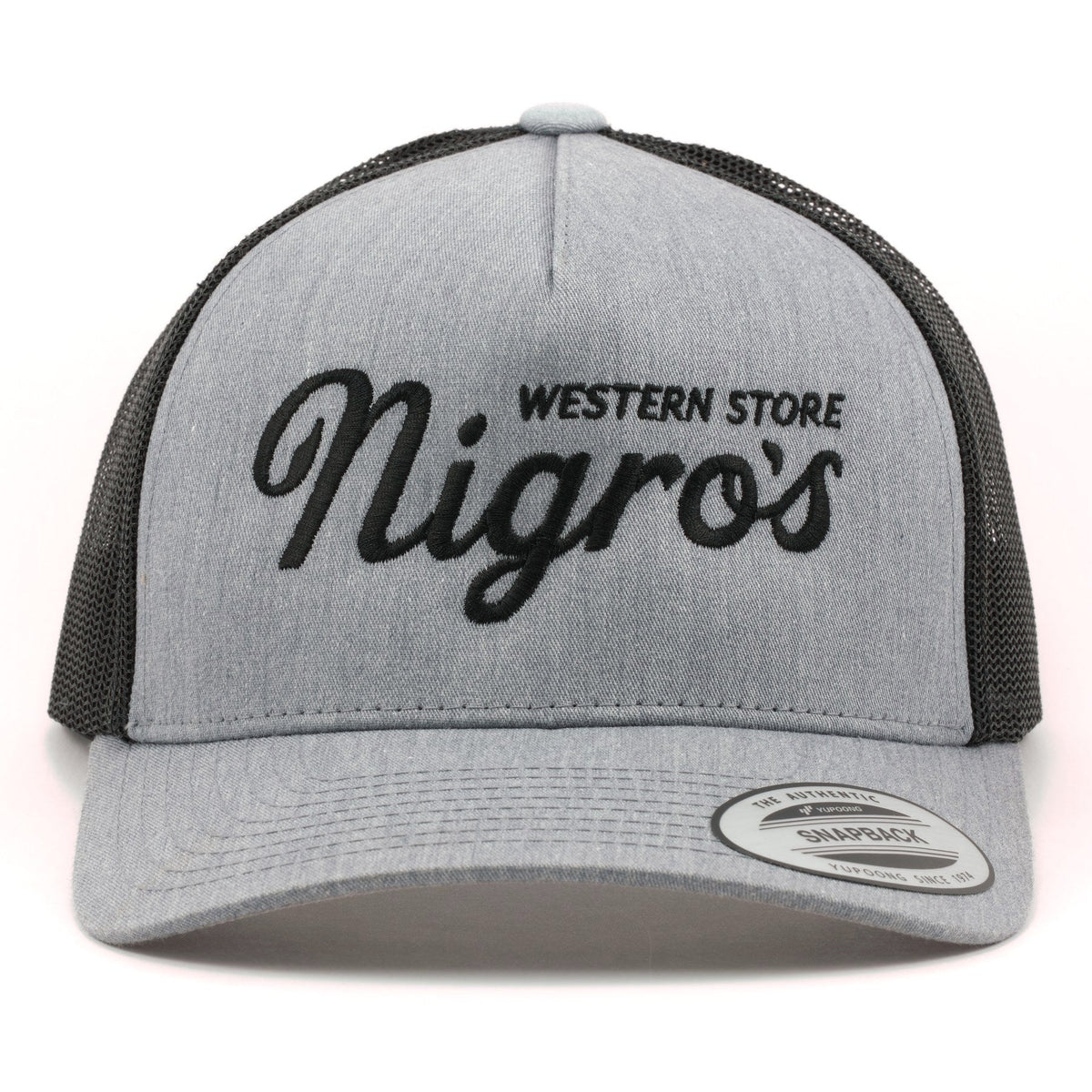 Nigro's Western Store Unisex Heather Grey Black Curved Bill NWS-ES - view 1