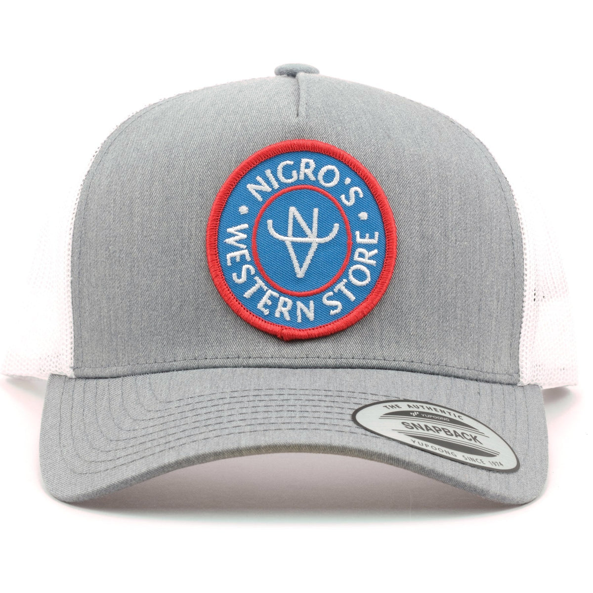 Nigro's Western Store Unisex Heather Grey White Curved Bill NWS-RP - view 1