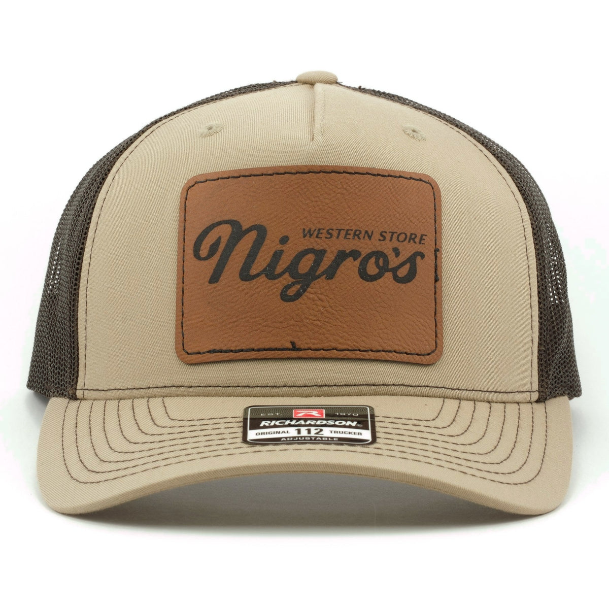 Nigro's Western Store Unisex Khaki Coffee Curved Bill NWS-LP - view 1