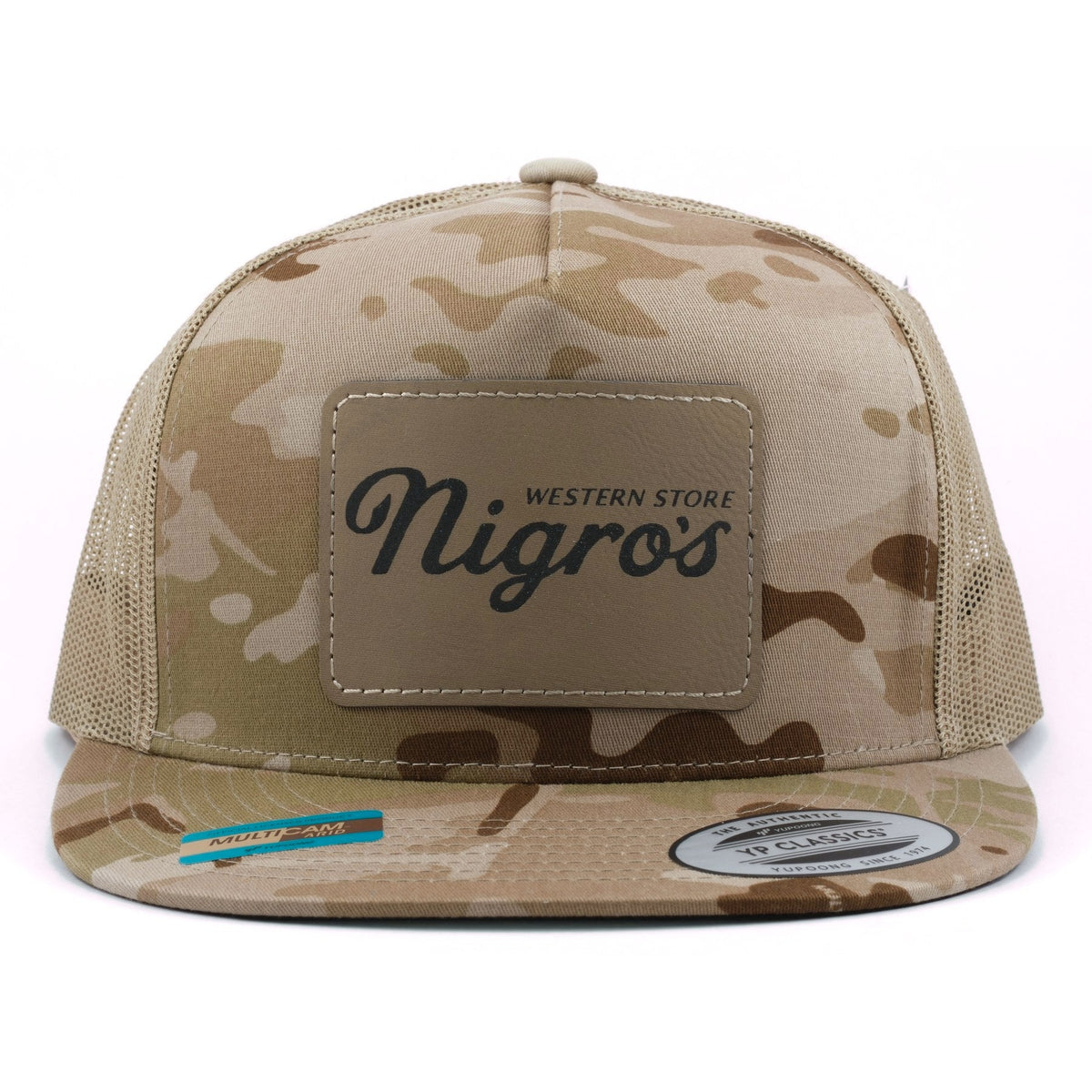 Nigro's Western Store Unisex Tan Camo Flat Bill NWS-LP - view 1