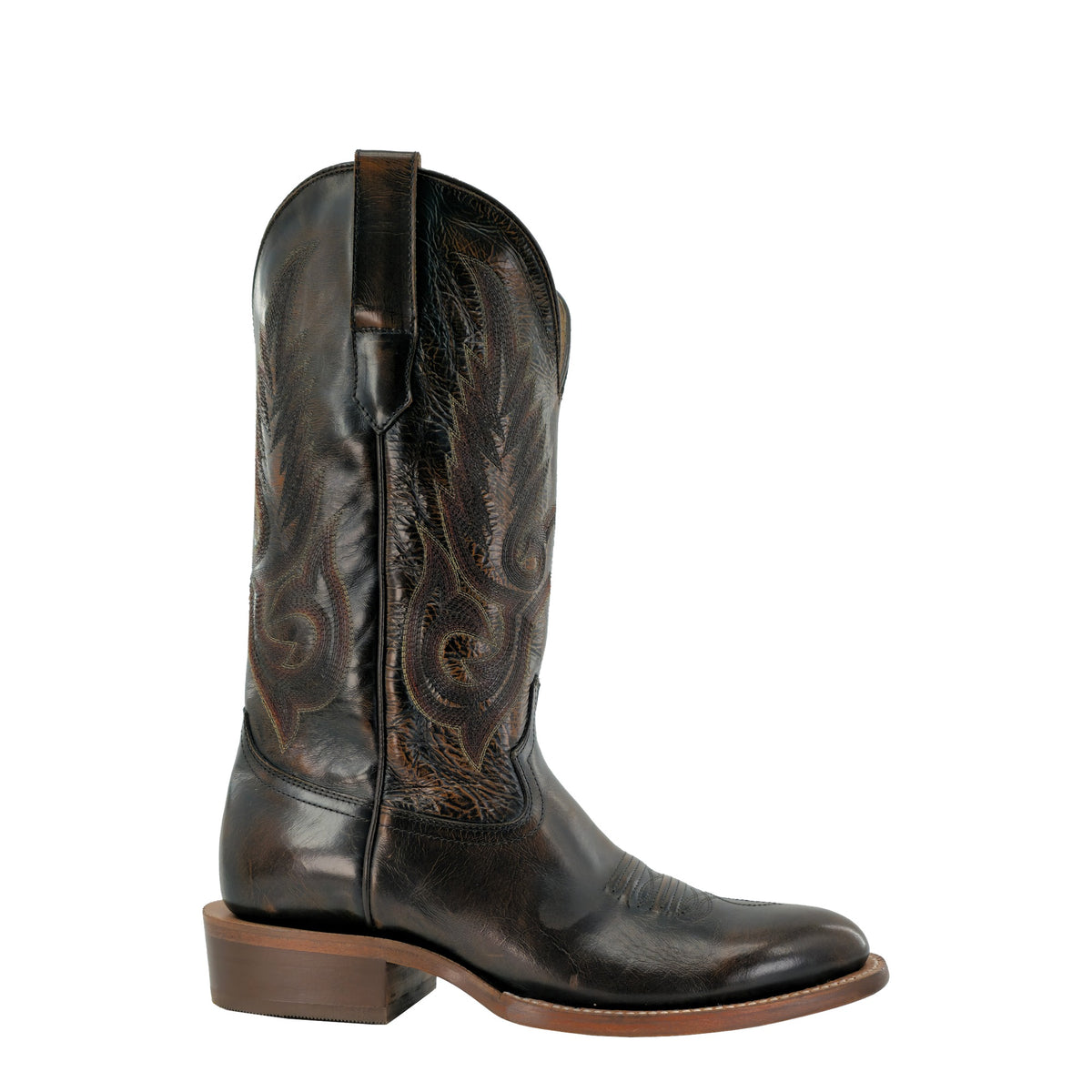 R. Watson Men's Magic Brown Brushoff Cowhide Medium Round Toe Boot – side