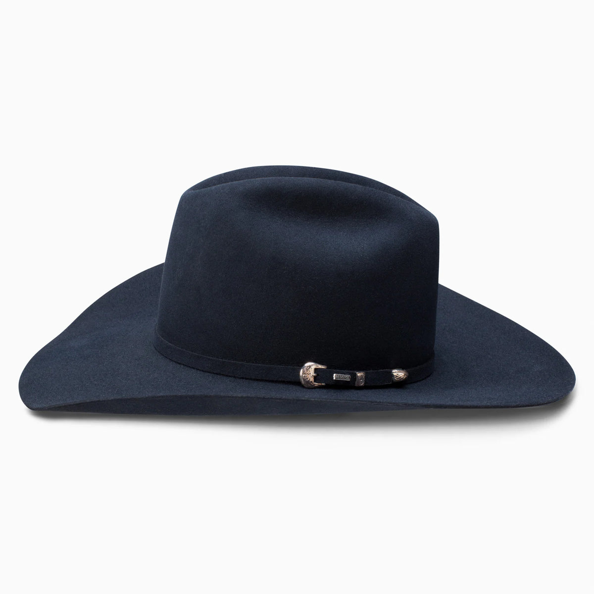 Resistol 6X Midnight Cowboy Hat in navy, a stylish cowboy hat with a wide brim and classic western design.