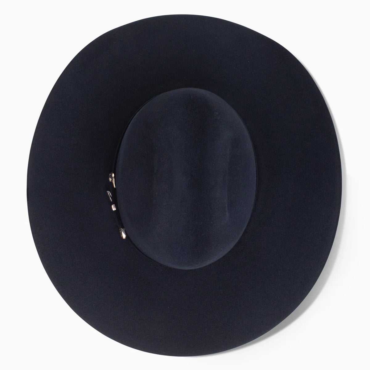 Resistol 6X Midnight Cowboy Hat in navy, a classic cowboy hat with a wide brim and decorative band, crafted by Resistol.