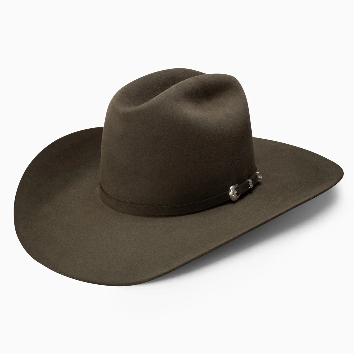 Resistol 6X Midnight Cowboy Hat in sage color, featuring a wide brim and classic cowboy hat style, made of high-quality felt.