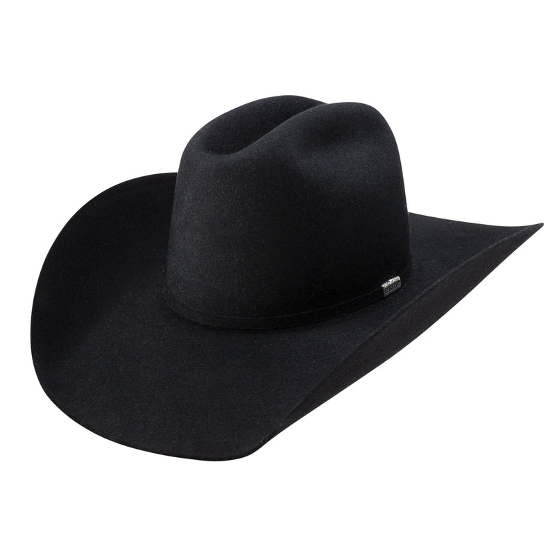 Resistol 6X Ranch Road Cowboy Hat with wide brim and leather band, showcasing classic Western style and high-quality craftsmanship.