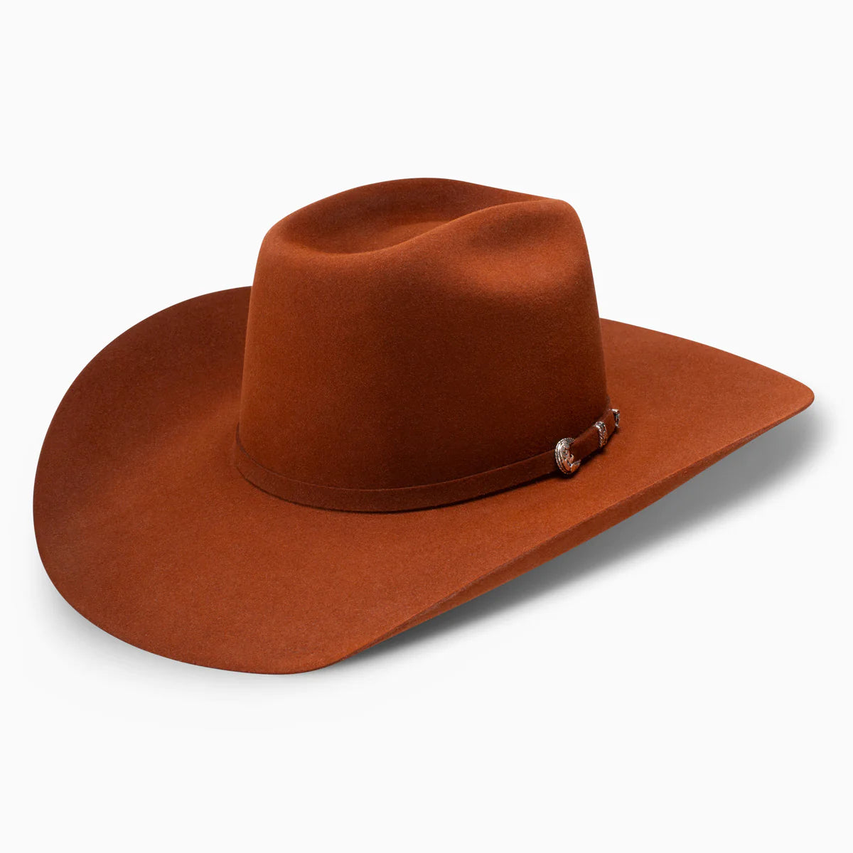 Resistol Men's 6X The SP cowboy hat in rust color with a wide brim and classic cowboy hat design, made of felt material.