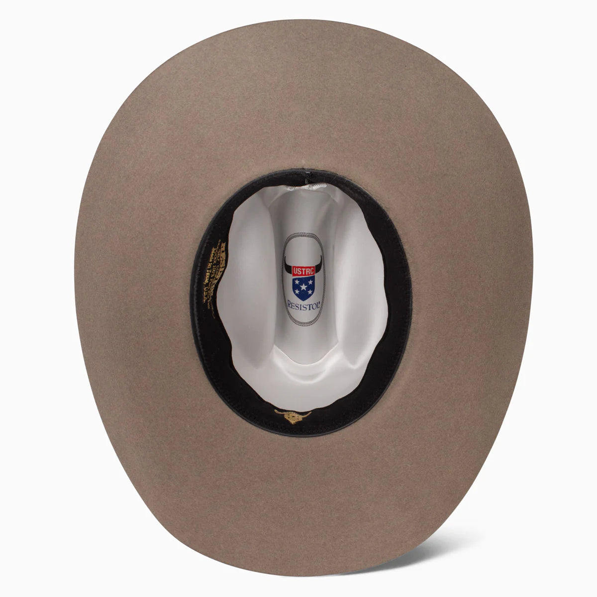 Resistol Men's 6X USTRC cowboy hat in stone color featuring a wide brim and classic cowboy style.