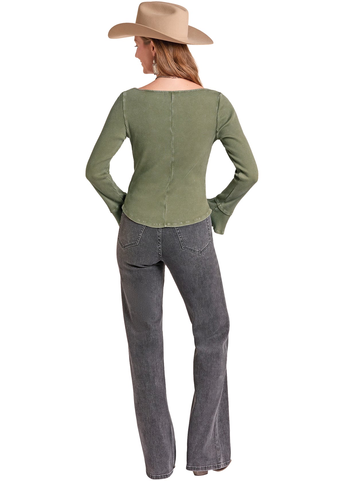Rock & Roll Denim Womens Moss Green BW22T09373 - view 3