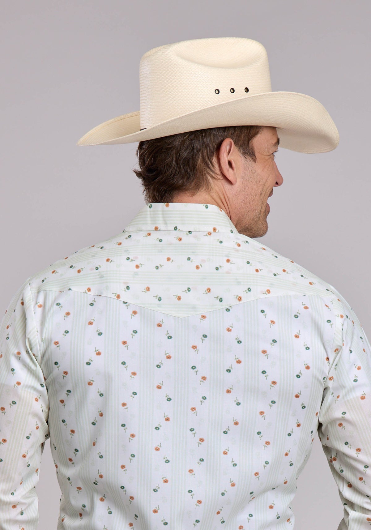 Roper Men's Dot Print Long Sleeve Shirt, Multicolor – back