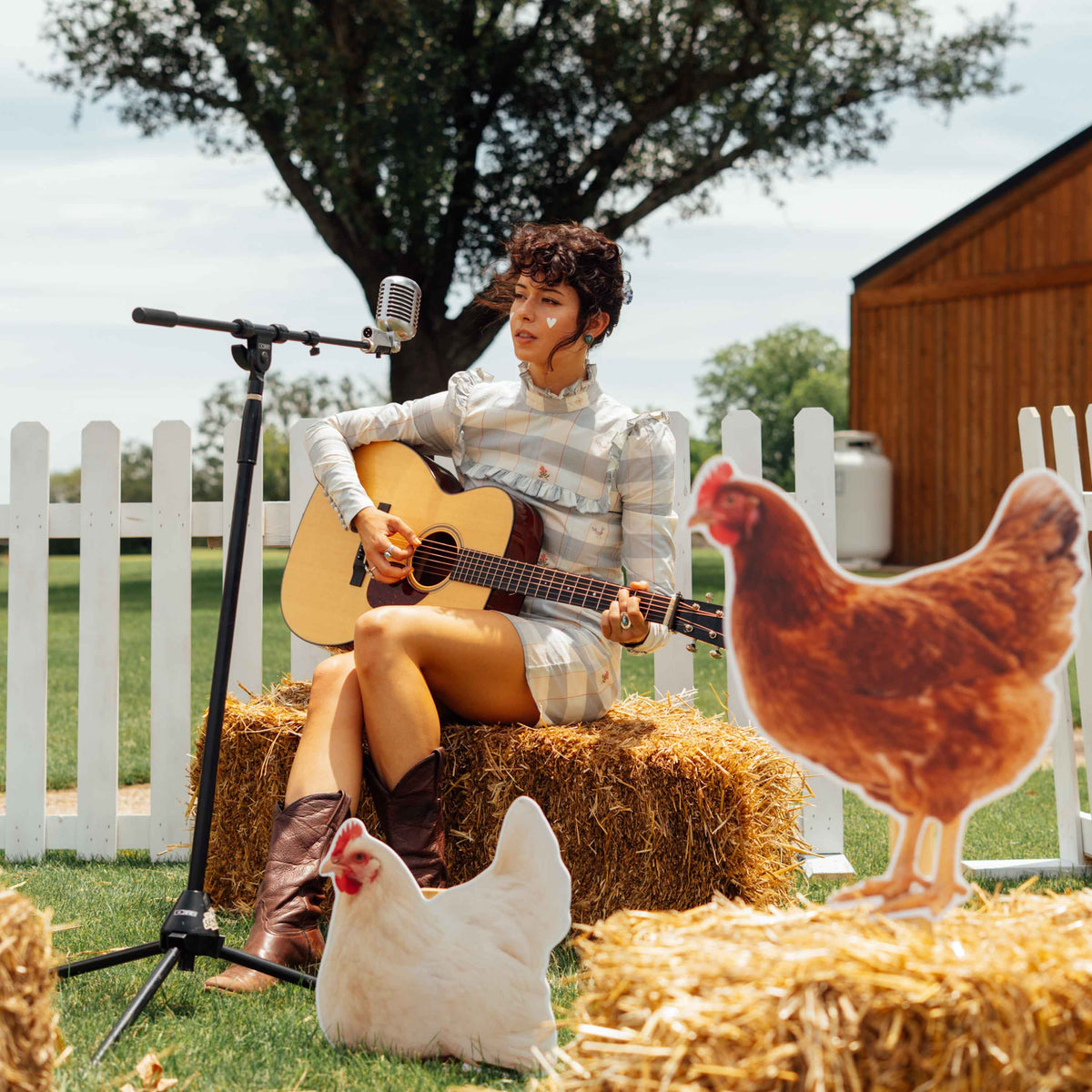 Sendero Candelilla Prairie Dress in Paisano Check - Opal