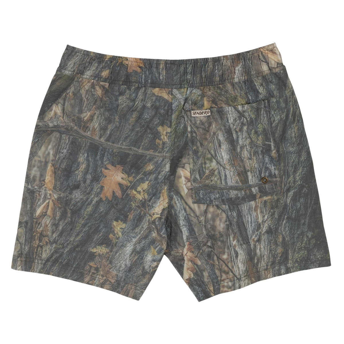 Sendero Provisions Co. Men's Barton Elastic Boardshort, Will Tree Camo – back