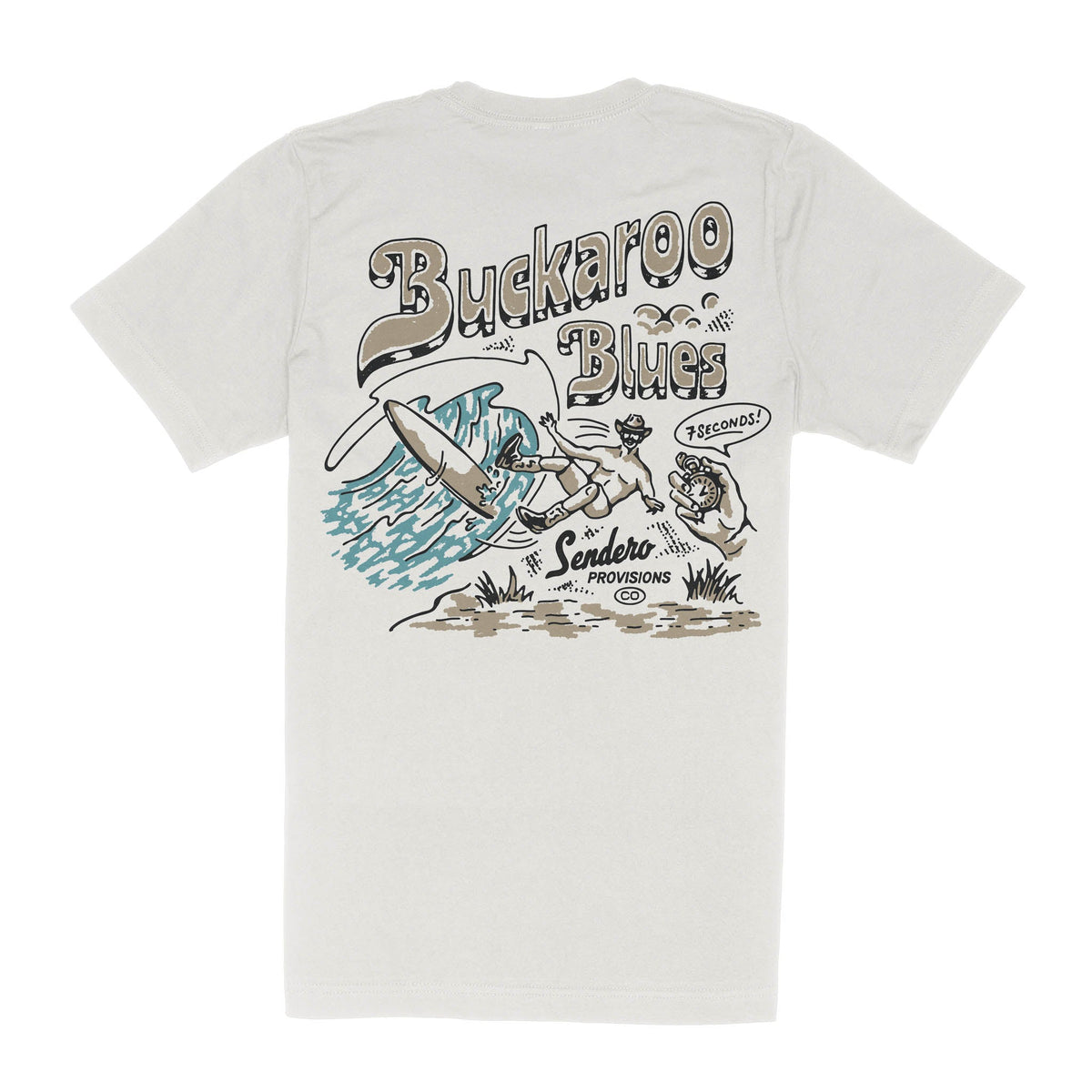 Sendero Provisions Co. Men's Buckaroo Blues T-Shirt, Vintage White – back