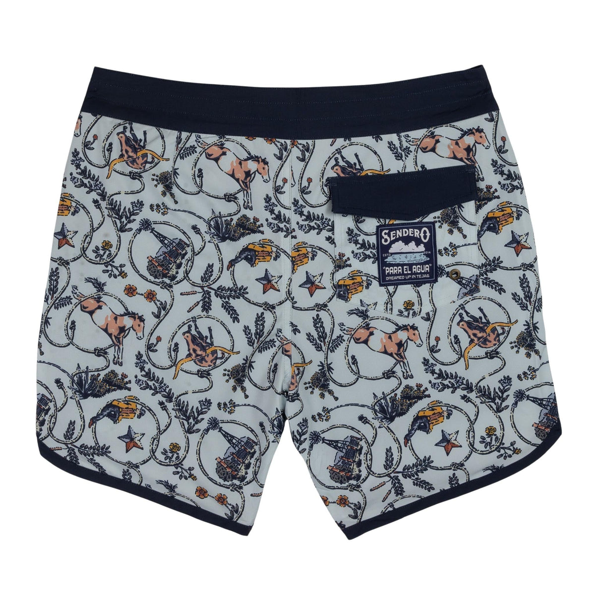 Sendero Provisions Co. Men's Point Bar Boardshort, High Lonesome Light Blue – back