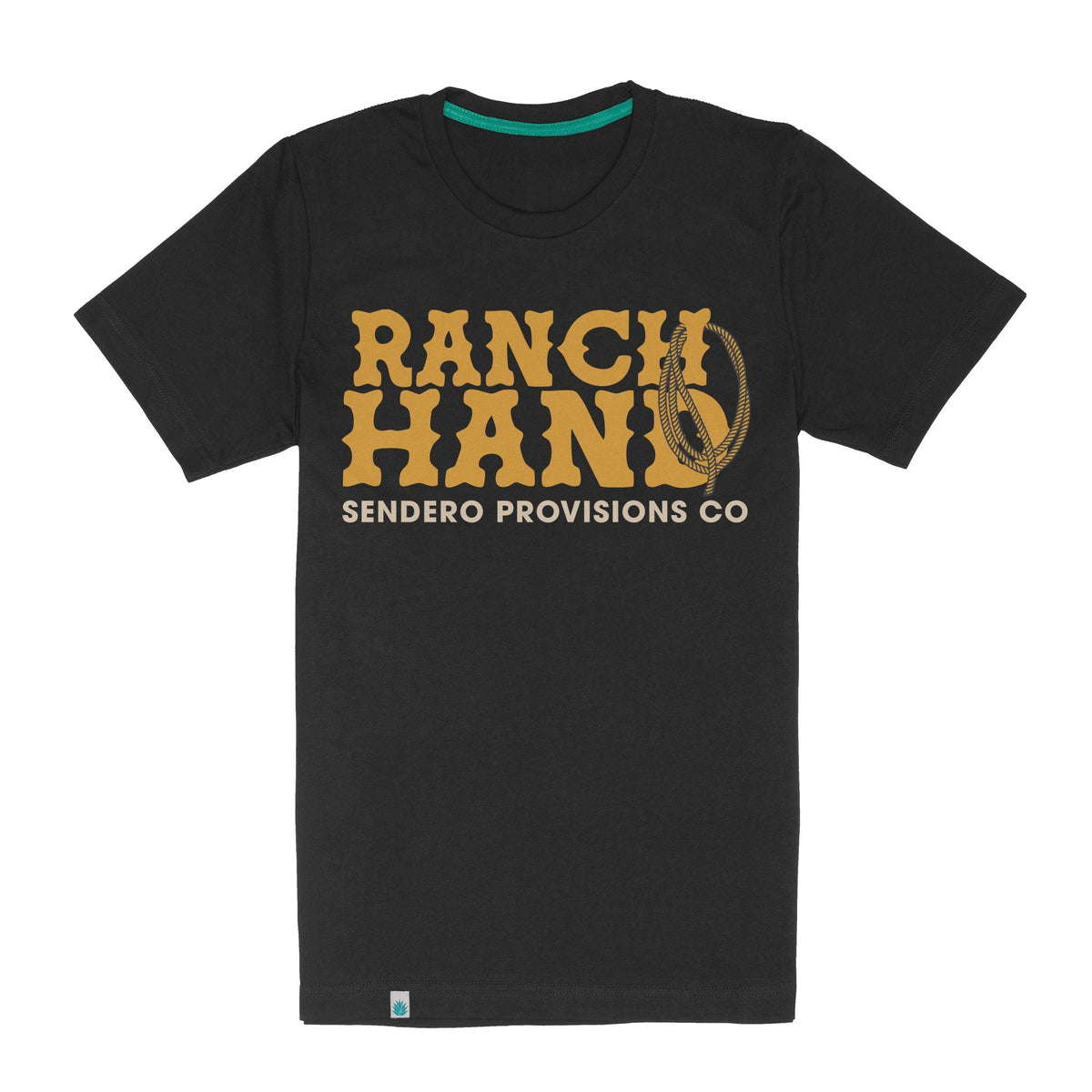 Sendero Provisions Co. Men's Ranch Hand Vintage T-Shirt, Black – front