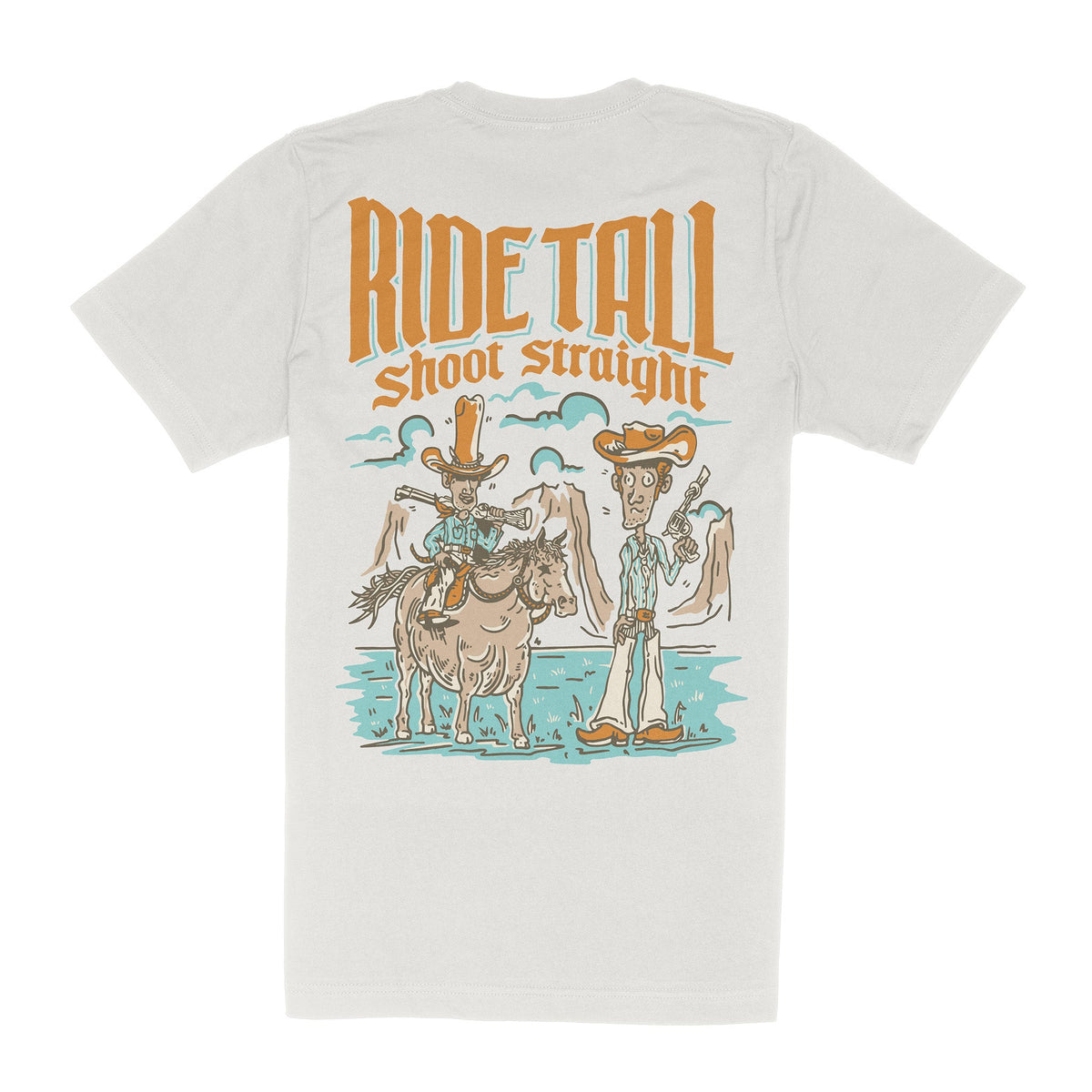 Sendero Provisions Co. Men's Ride Tall Vintage T-Shirt, Vintage White – back