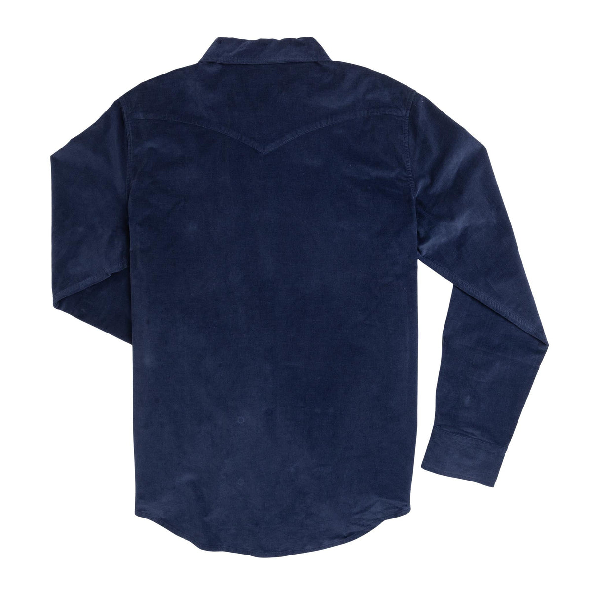 Sendero Provisions Co. Men's Wyatt Pearl Snap Long Sleeve Corduroy Shirt, Navy – back