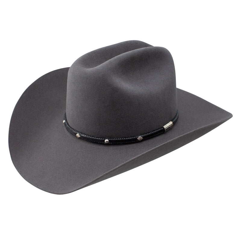 Stetson Men's Angus 6X Cowboy Hat, Charcoal – 3-4 front