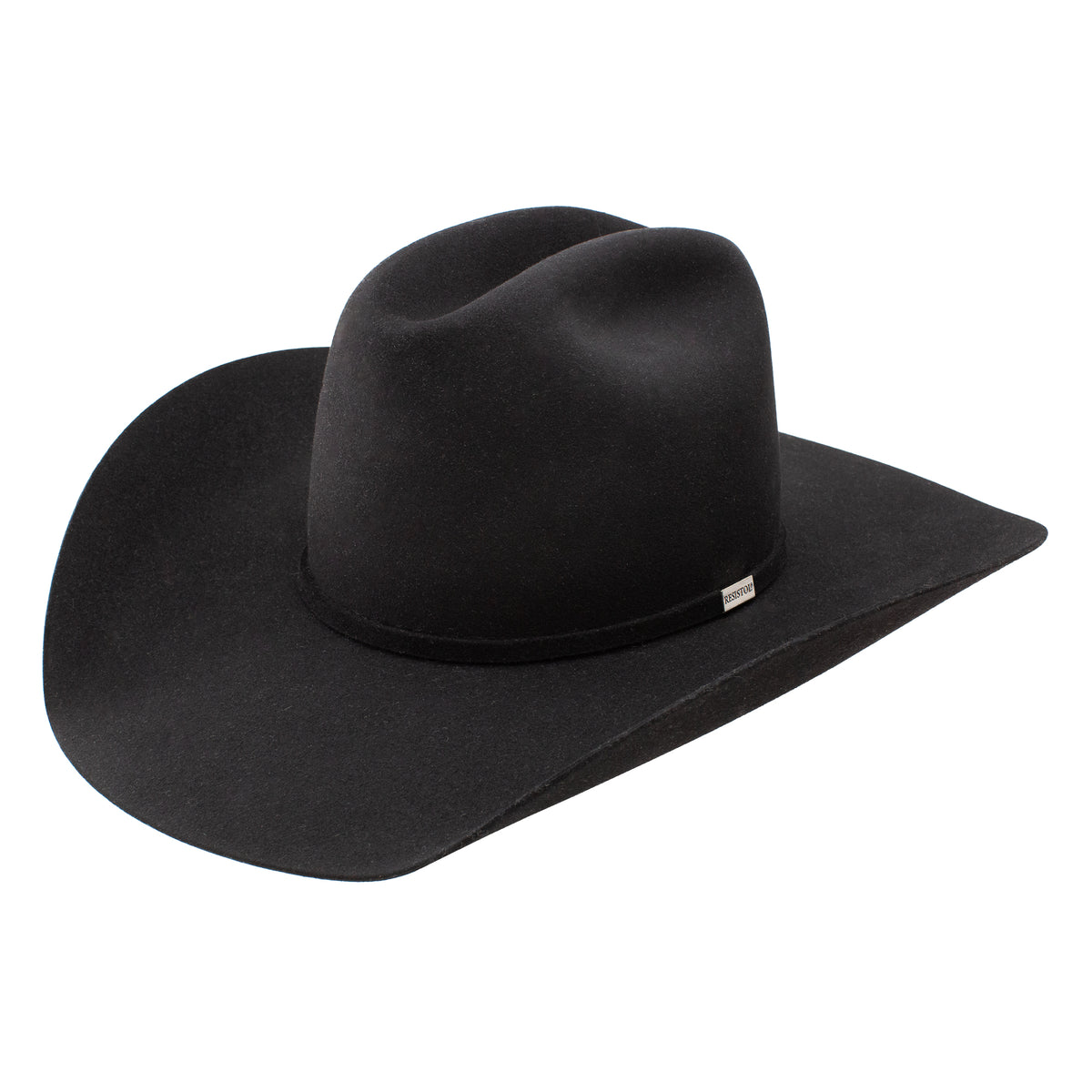Resistol Five Star Cowboy Hat, Black – 3-4 front