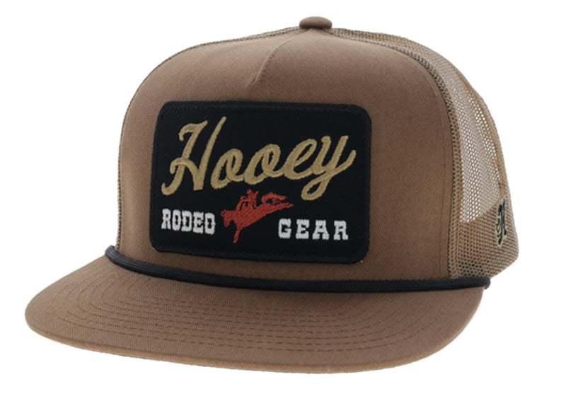 Hooey Tap Trucker Hat, Tan – 3-4 front, patch