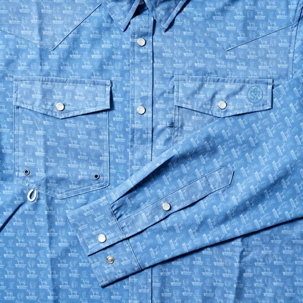 Shawnee Outfitters by Nigros Mens Blue Nigros Horse Print SO01 - view 3