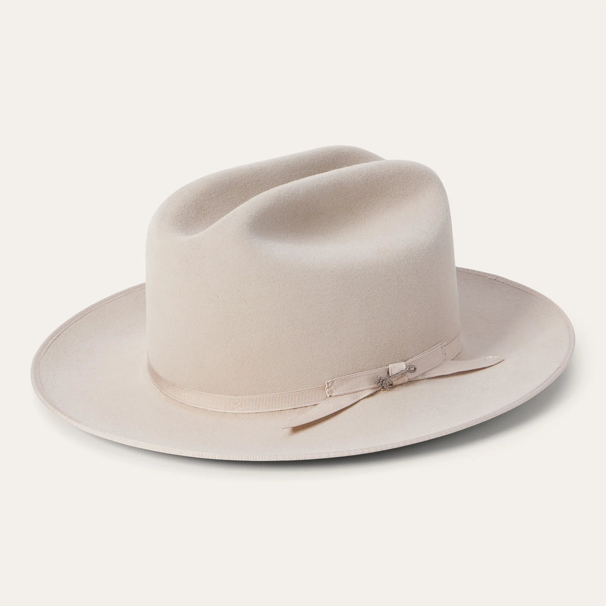 Stetson Men's 6X Open Road cowboy hat in Silverbelly with wide brim and classic Western style.