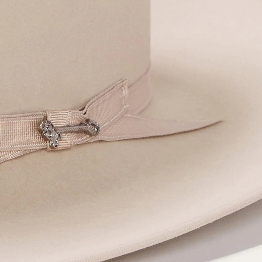 Stetson men's 6X Open Road cowboy hat in Silverbelly with a wide brim and classic western style.