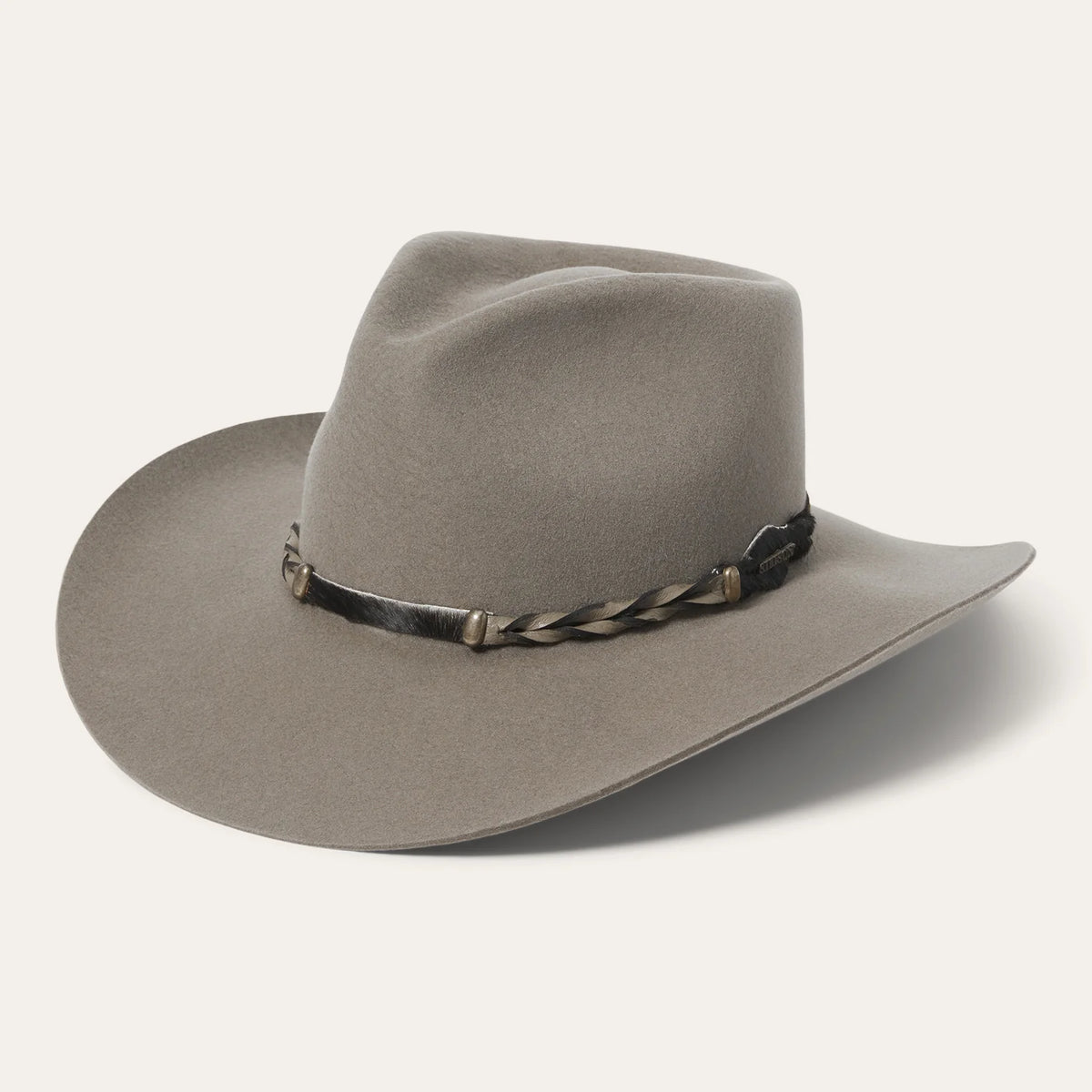 Stetson Men's Drifter 4X cowboy hat in stone color, featuring a wide brim and traditional cowboy hat style.