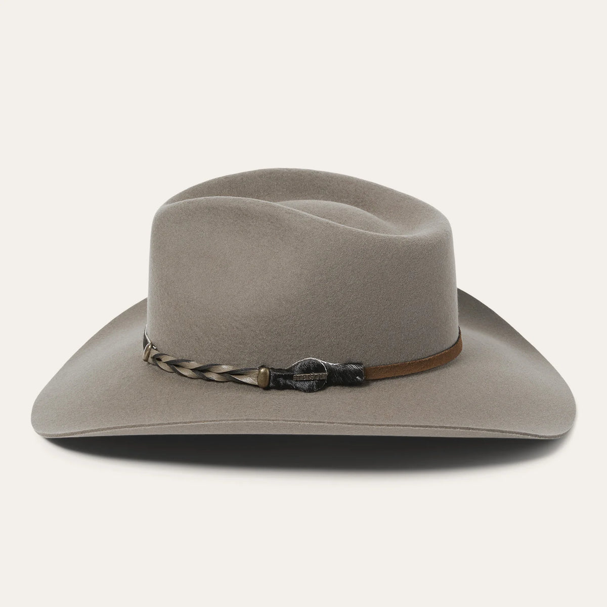 Stetson Men's Drifter 4X Cowboy Hat in stone color, showing the wide brim and classic cowboy hat design.