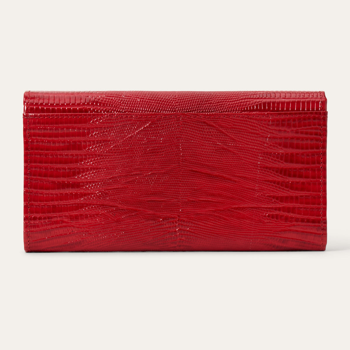 Stetson Women's Lizard Embossed Front Flap Wallet, Red – back