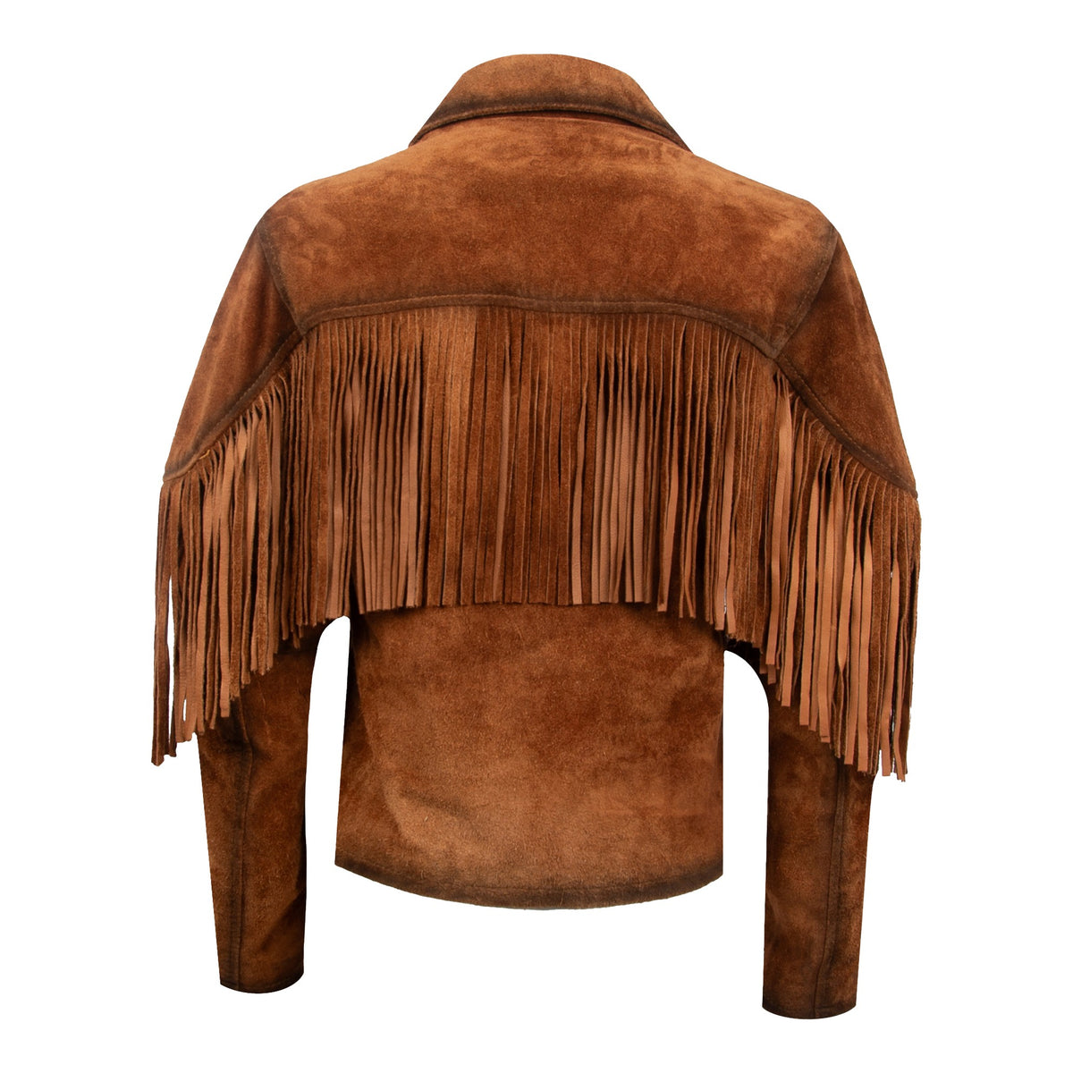 STS Ranchwear Women's Calamity Suede Fringe Jacket, Rust – back