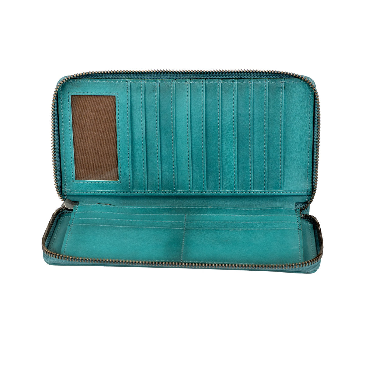STS Ranchwear Women's Wayfarer Juniper Bifold Wallet, Turquoise – interior