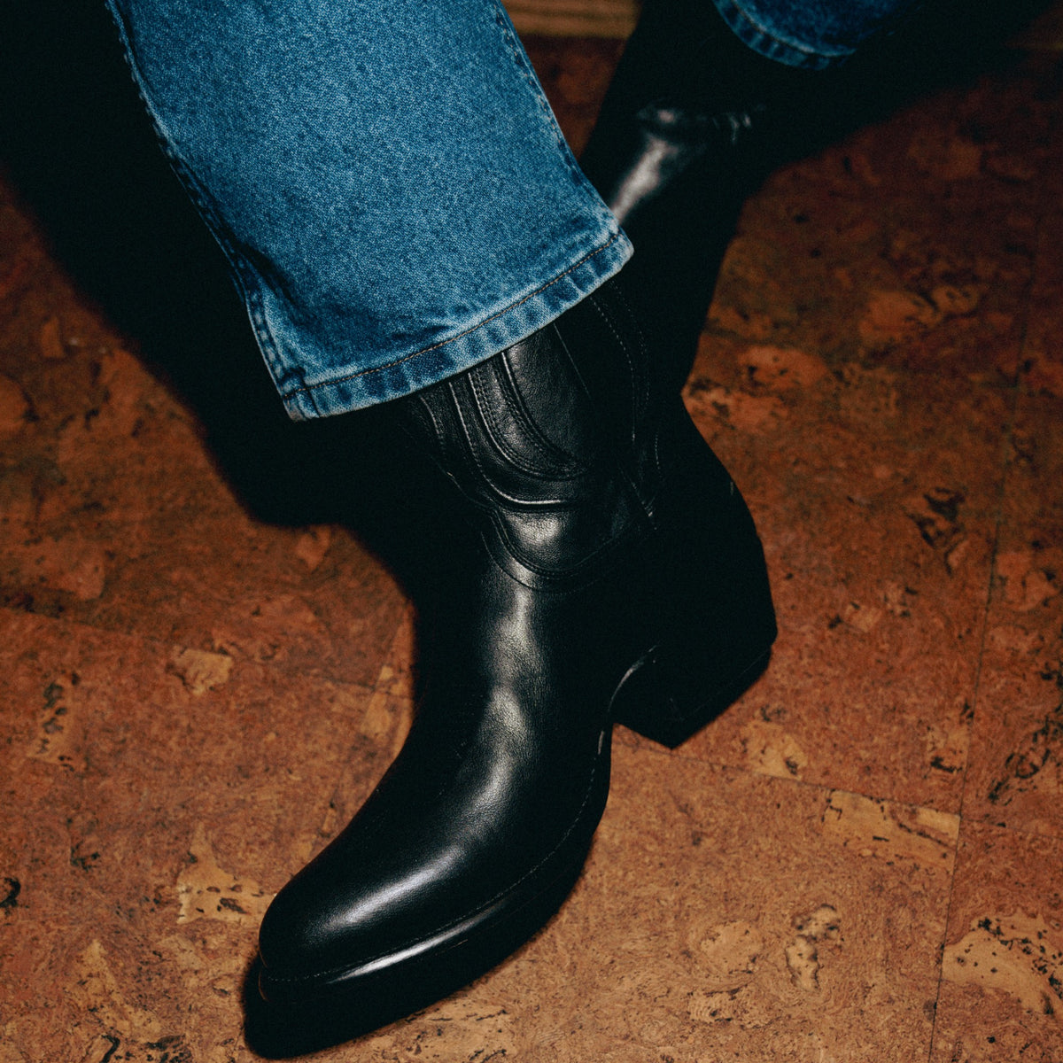 Tecovas Men's The Cartwright Western Boot, Midnight Cowhide – lifestyle 4